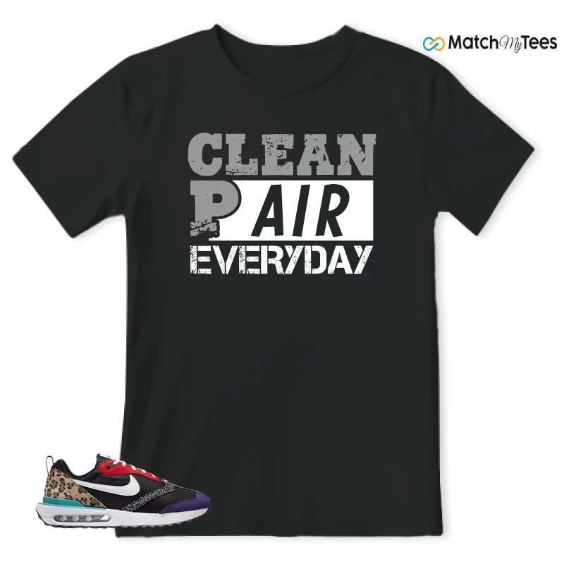 NIKE AIR MAX DAWN SE BLACK SAFARI ANIMAL (WOMEN'S) SNEAKER Matching Tees t-shirt