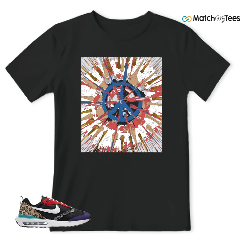 NIKE AIR MAX DAWN SE BLACK SAFARI ANIMAL (WOMEN'S) SNEAKER Matching Tees t-shirt