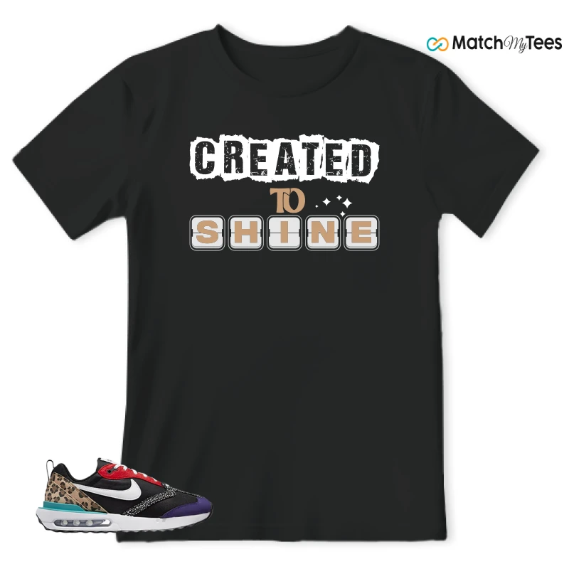 NIKE AIR MAX DAWN SE BLACK SAFARI ANIMAL (WOMEN'S) SNEAKER Matching Tees t-shirt