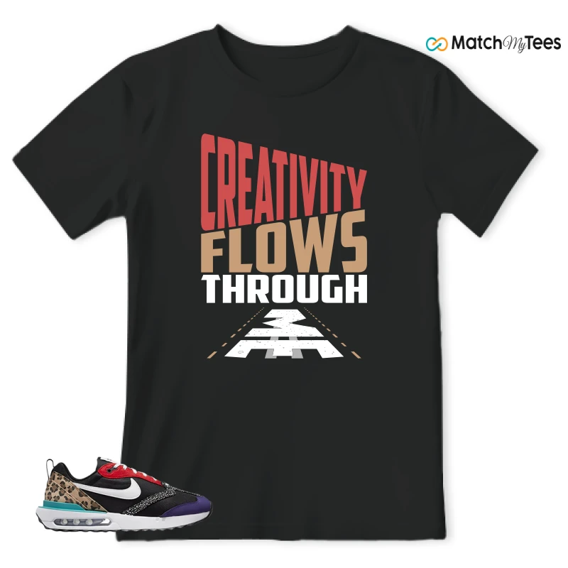 NIKE AIR MAX DAWN SE BLACK SAFARI ANIMAL (WOMEN'S) SNEAKER Matching Tees t-shirt