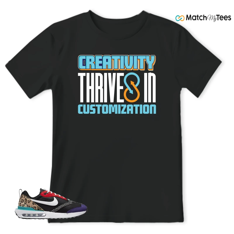 NIKE AIR MAX DAWN SE BLACK SAFARI ANIMAL (WOMEN'S) SNEAKER Matching Tees t-shirt