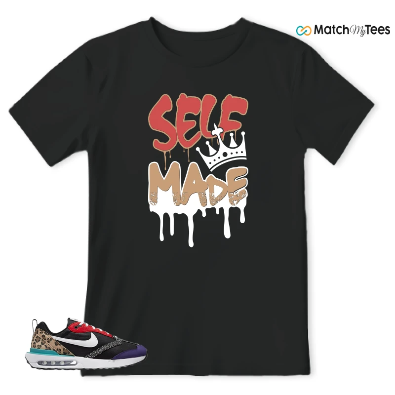 NIKE AIR MAX DAWN SE BLACK SAFARI ANIMAL (WOMEN'S) SNEAKER Matching Tees t-shirt