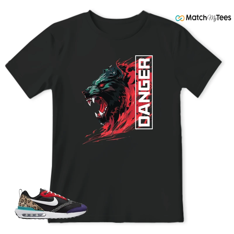 NIKE AIR MAX DAWN SE BLACK SAFARI ANIMAL (WOMEN'S) SNEAKER Matching Tees t-shirt