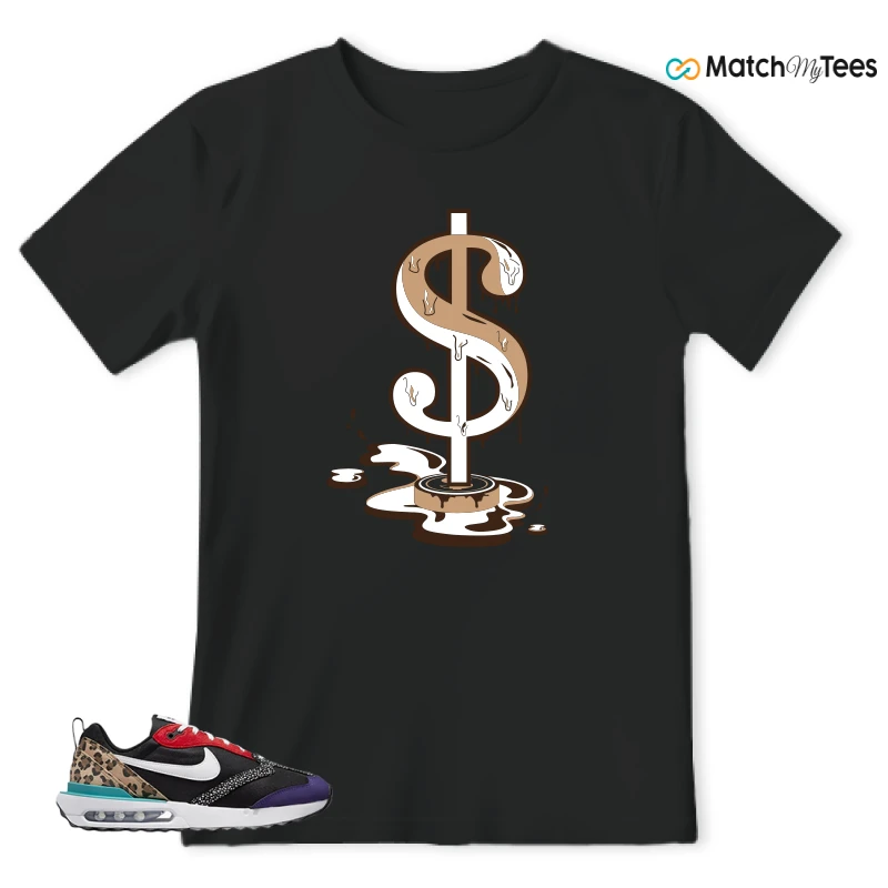 NIKE AIR MAX DAWN SE BLACK SAFARI ANIMAL (WOMEN'S) SNEAKER Matching Tees t-shirt