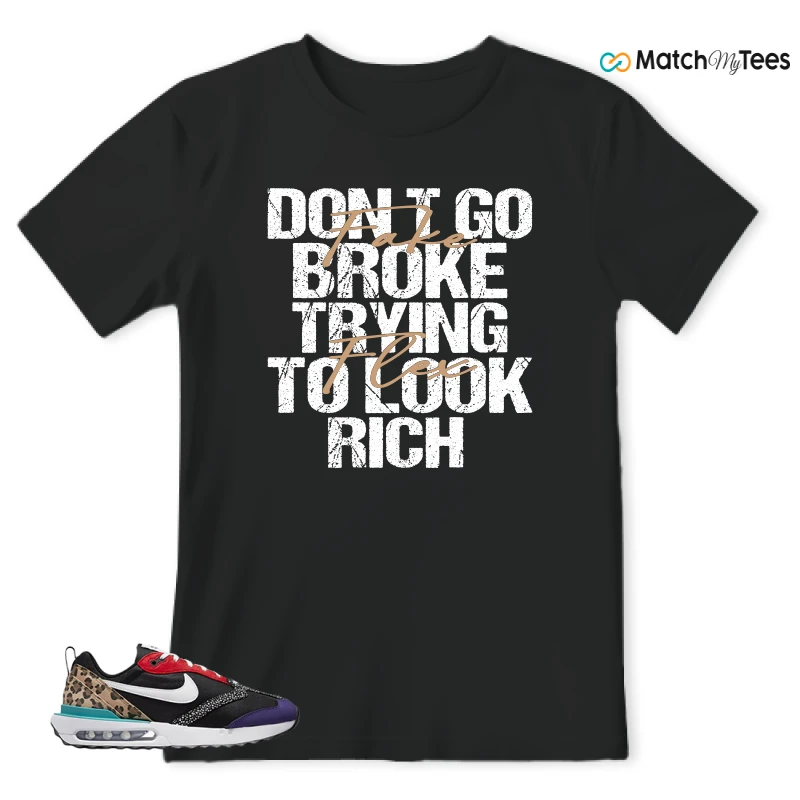 NIKE AIR MAX DAWN SE BLACK SAFARI ANIMAL (WOMEN'S) SNEAKER Matching Tees t-shirt