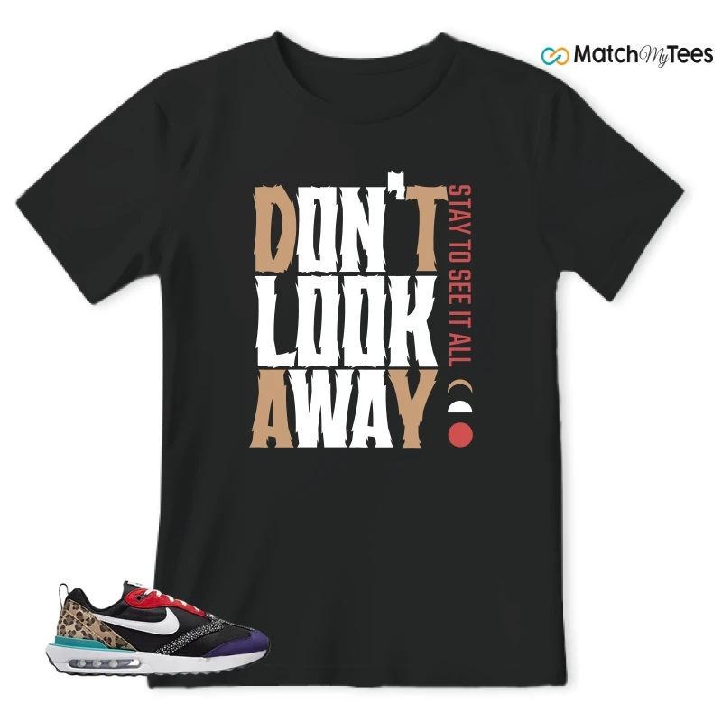 NIKE AIR MAX DAWN SE BLACK SAFARI ANIMAL (WOMEN'S) SNEAKER Matching Tees t-shirt