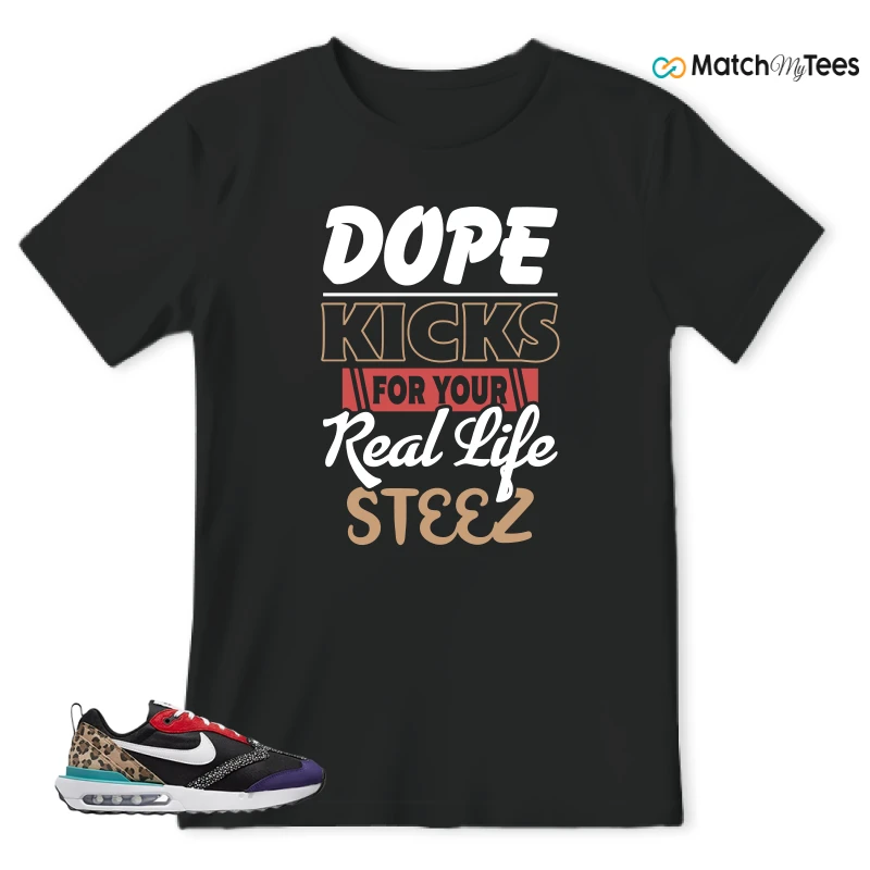 NIKE AIR MAX DAWN SE BLACK SAFARI ANIMAL (WOMEN'S) SNEAKER Matching Tees t-shirt