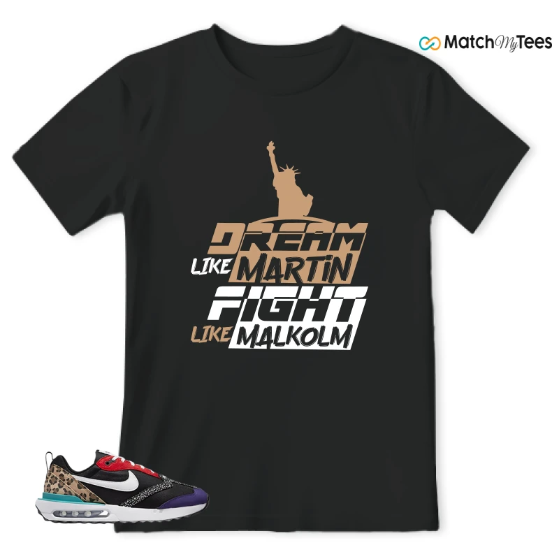 NIKE AIR MAX DAWN SE BLACK SAFARI ANIMAL (WOMEN'S) SNEAKER Matching Tees t-shirt