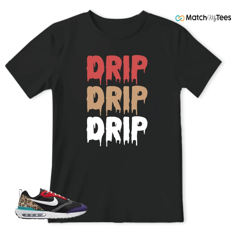 NIKE AIR MAX DAWN SE BLACK SAFARI ANIMAL (WOMEN'S) SNEAKER Matching Tees t-shirt