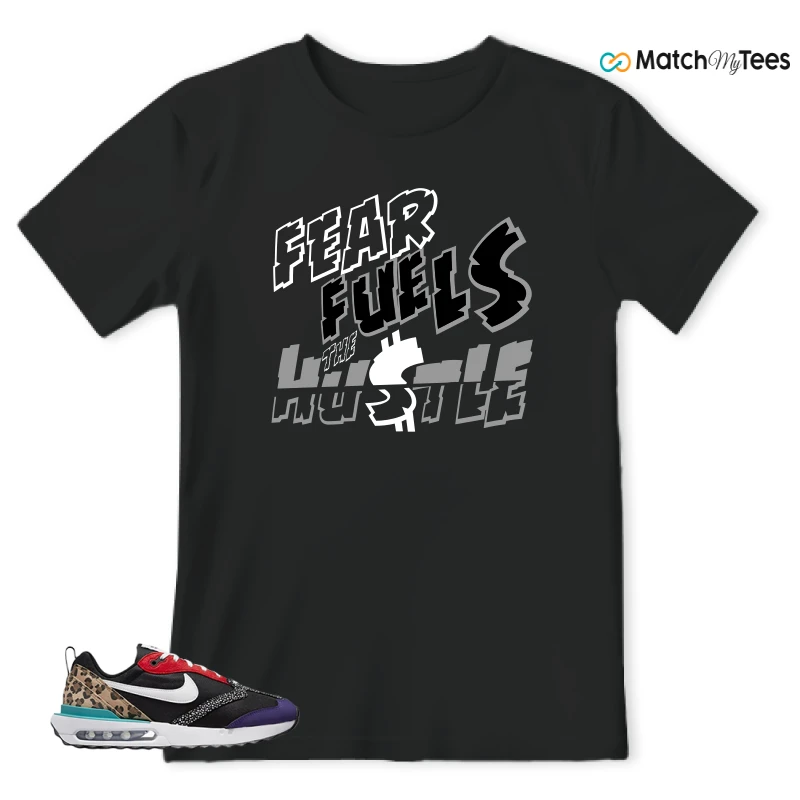 NIKE AIR MAX DAWN SE BLACK SAFARI ANIMAL (WOMEN'S) SNEAKER Matching Tees t-shirt