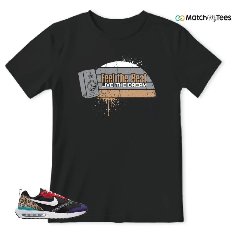 NIKE AIR MAX DAWN SE BLACK SAFARI ANIMAL (WOMEN'S) SNEAKER Matching Tees t-shirt
