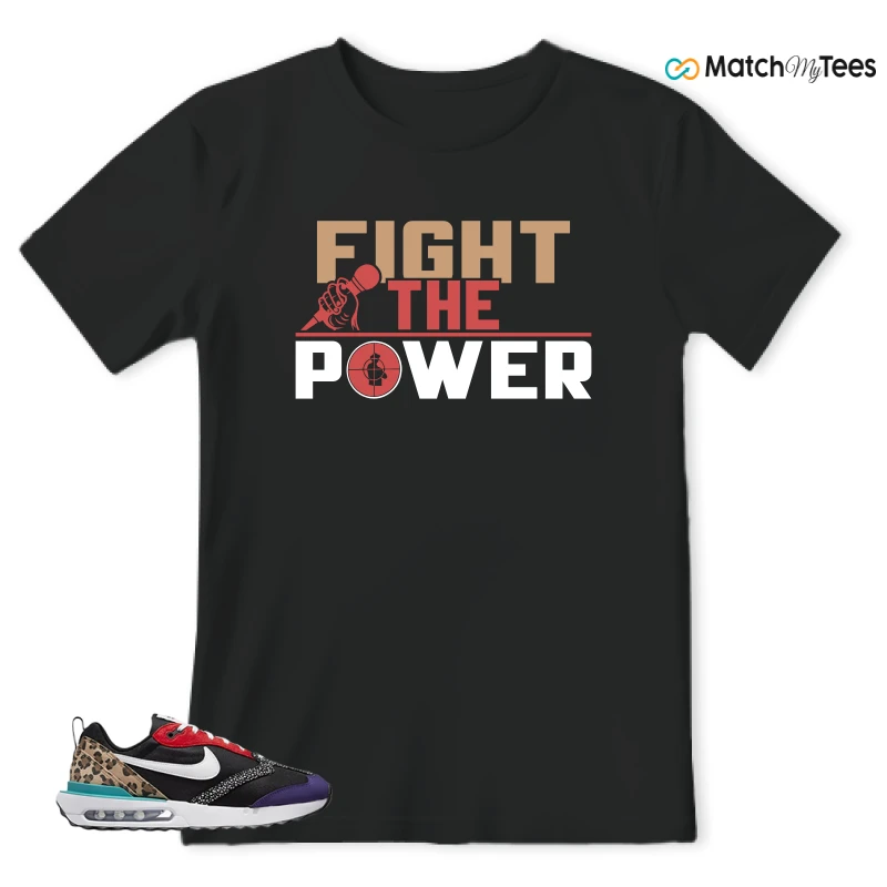 NIKE AIR MAX DAWN SE BLACK SAFARI ANIMAL (WOMEN'S) SNEAKER Matching Tees t-shirt