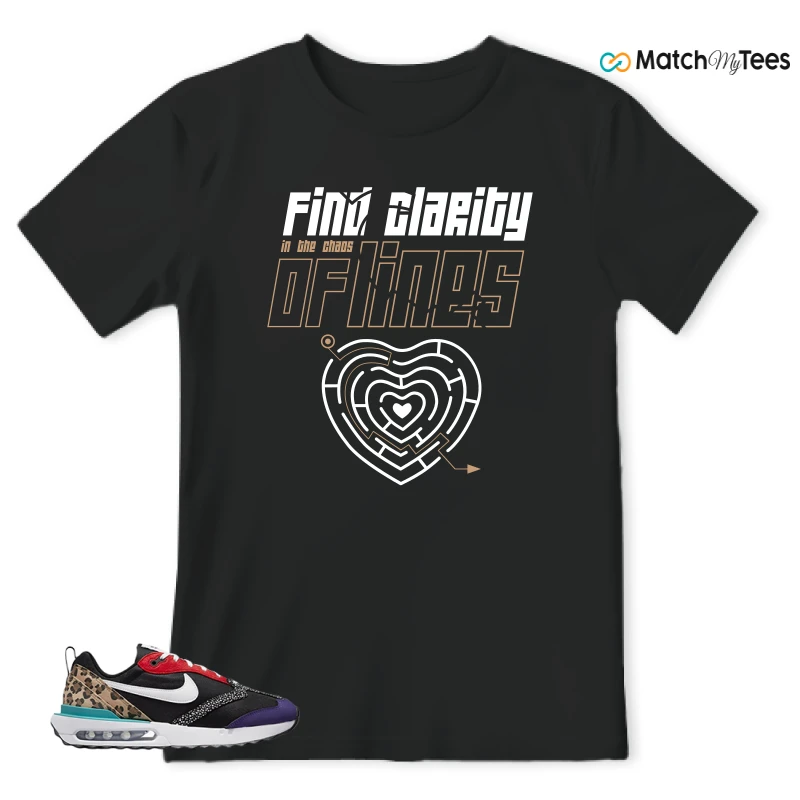 NIKE AIR MAX DAWN SE BLACK SAFARI ANIMAL (WOMEN'S) SNEAKER Matching Tees t-shirt
