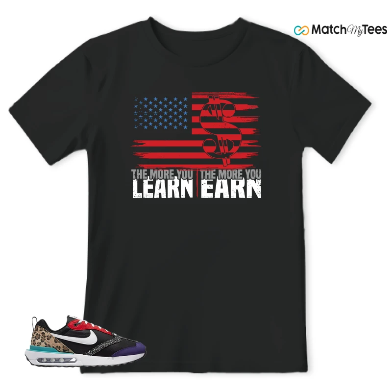 NIKE AIR MAX DAWN SE BLACK SAFARI ANIMAL (WOMEN'S) SNEAKER Matching Tees t-shirt