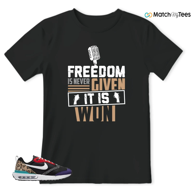 NIKE AIR MAX DAWN SE BLACK SAFARI ANIMAL (WOMEN'S) SNEAKER Matching Tees t-shirt