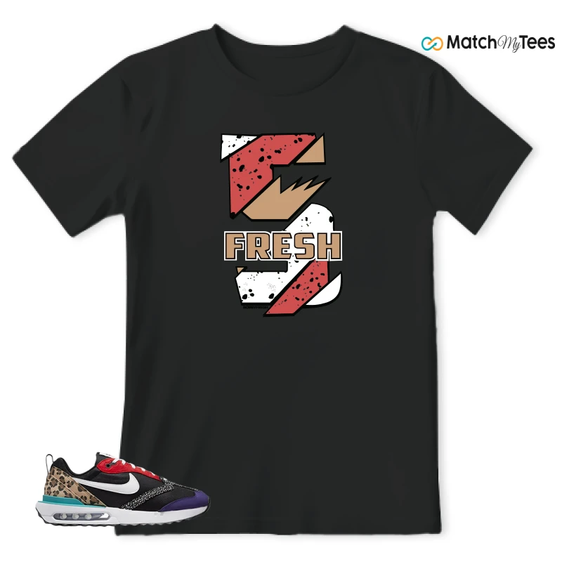 NIKE AIR MAX DAWN SE BLACK SAFARI ANIMAL (WOMEN'S) SNEAKER Matching Tees t-shirt