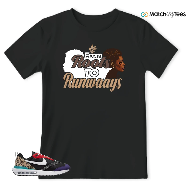 NIKE AIR MAX DAWN SE BLACK SAFARI ANIMAL (WOMEN'S) SNEAKER Matching Tees t-shirt