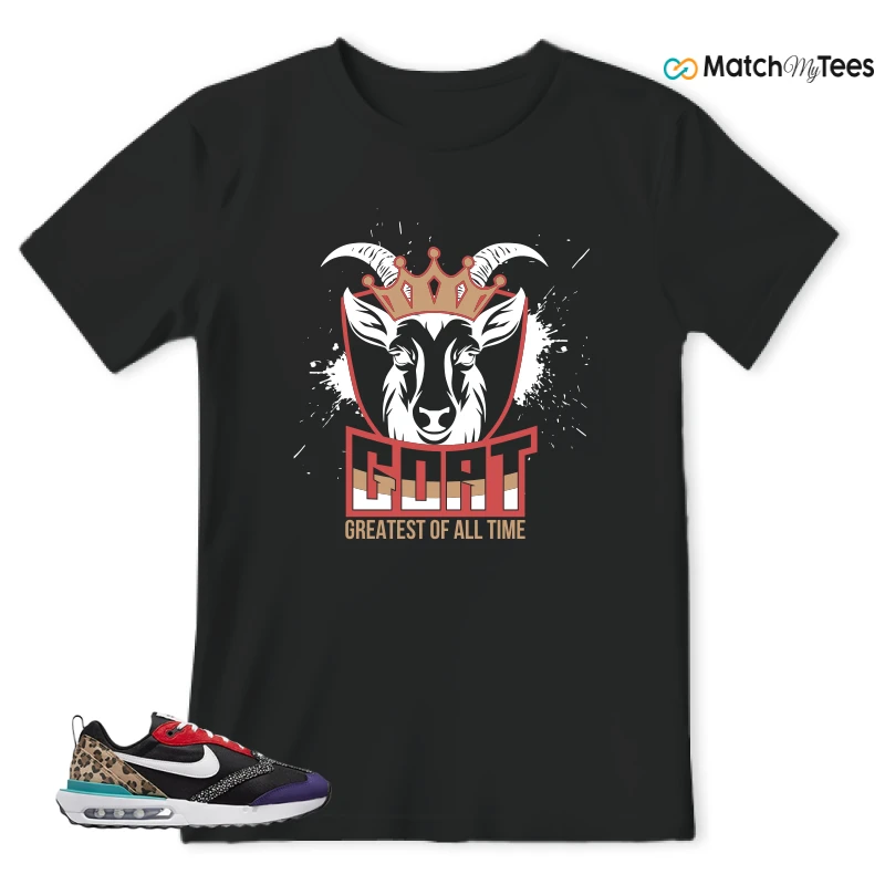NIKE AIR MAX DAWN SE BLACK SAFARI ANIMAL (WOMEN'S) SNEAKER Matching Tees t-shirt