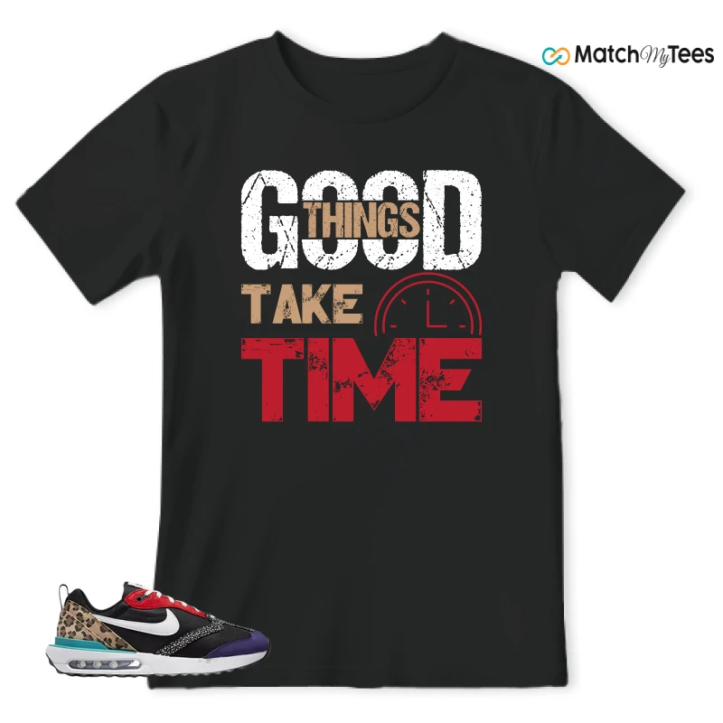 NIKE AIR MAX DAWN SE BLACK SAFARI ANIMAL (WOMEN'S) SNEAKER Matching Tees t-shirt