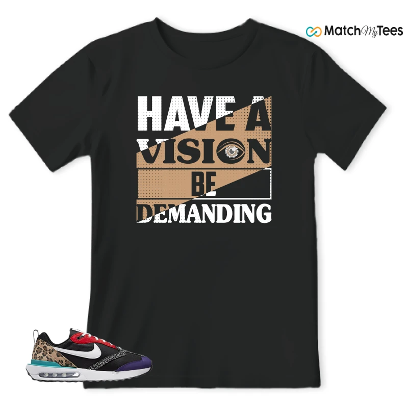NIKE AIR MAX DAWN SE BLACK SAFARI ANIMAL (WOMEN'S) SNEAKER Matching Tees t-shirt