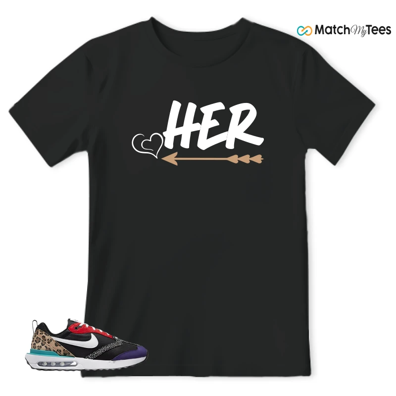 NIKE AIR MAX DAWN SE BLACK SAFARI ANIMAL (WOMEN'S) SNEAKER Matching Tees t-shirt
