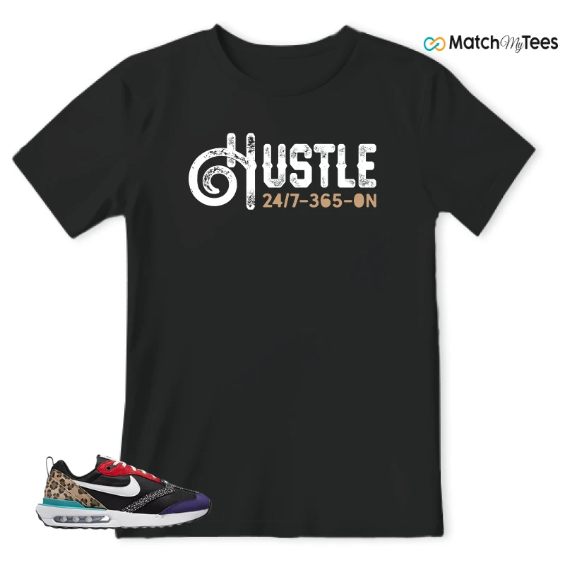 NIKE AIR MAX DAWN SE BLACK SAFARI ANIMAL (WOMEN'S) SNEAKER Matching Tees t-shirt