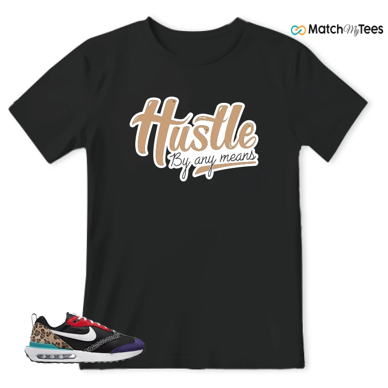 NIKE AIR MAX DAWN SE BLACK SAFARI ANIMAL (WOMEN'S) SNEAKER Matching Tees t-shirt