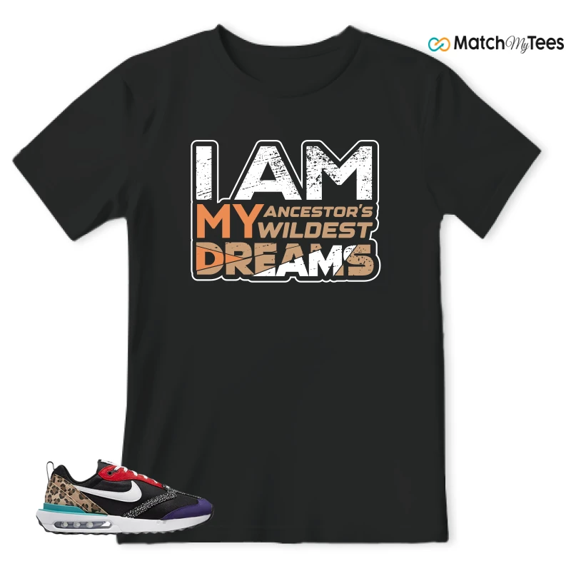 NIKE AIR MAX DAWN SE BLACK SAFARI ANIMAL (WOMEN'S) SNEAKER Matching Tees t-shirt