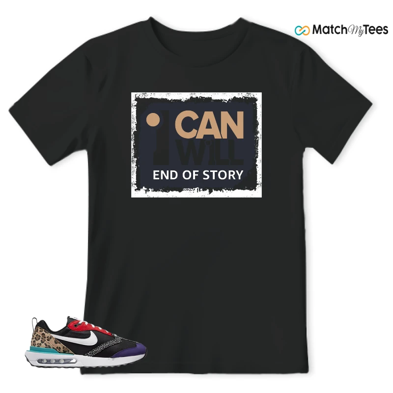 NIKE AIR MAX DAWN SE BLACK SAFARI ANIMAL (WOMEN'S) SNEAKER Matching Tees t-shirt