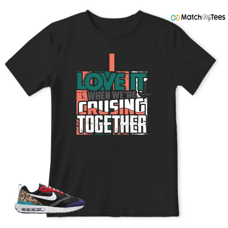 NIKE AIR MAX DAWN SE BLACK SAFARI ANIMAL (WOMEN'S) SNEAKER Matching Tees t-shirt