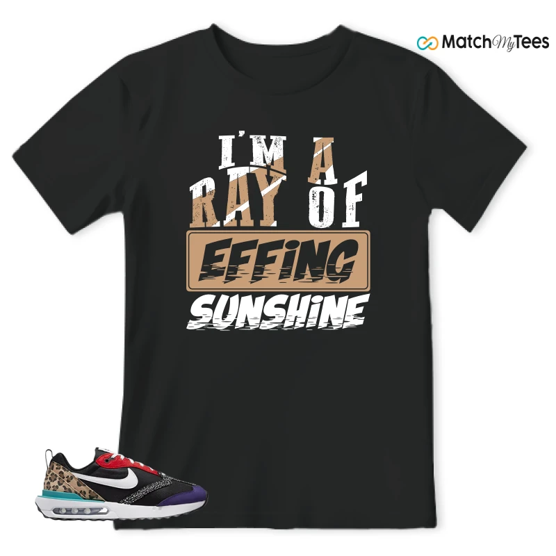 NIKE AIR MAX DAWN SE BLACK SAFARI ANIMAL (WOMEN'S) SNEAKER Matching Tees t-shirt