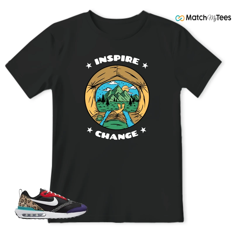 NIKE AIR MAX DAWN SE BLACK SAFARI ANIMAL (WOMEN'S) SNEAKER Matching Tees t-shirt