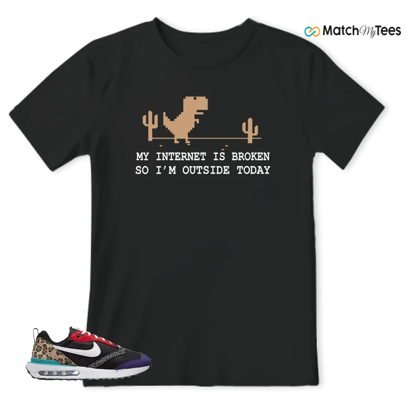 NIKE AIR MAX DAWN SE BLACK SAFARI ANIMAL (WOMEN'S) SNEAKER Matching Tees t-shirt