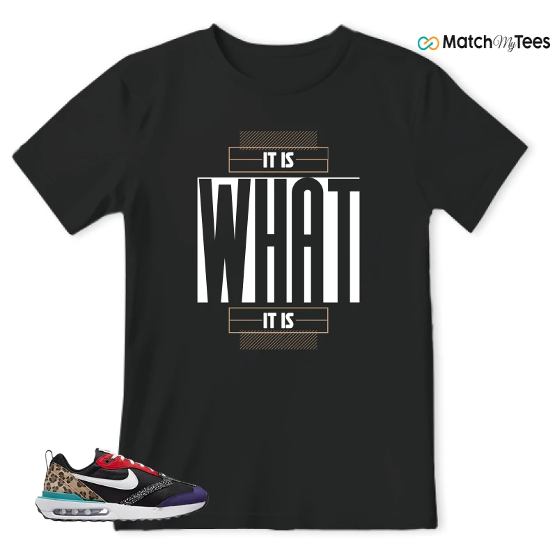 NIKE AIR MAX DAWN SE BLACK SAFARI ANIMAL (WOMEN'S) SNEAKER Matching Tees t-shirt