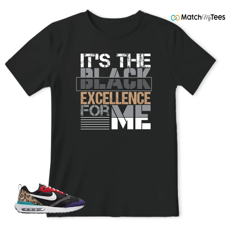 NIKE AIR MAX DAWN SE BLACK SAFARI ANIMAL (WOMEN'S) SNEAKER Matching Tees t-shirt