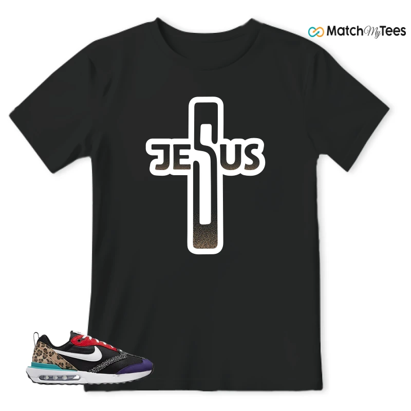 NIKE AIR MAX DAWN SE BLACK SAFARI ANIMAL (WOMEN'S) SNEAKER Matching Tees t-shirt