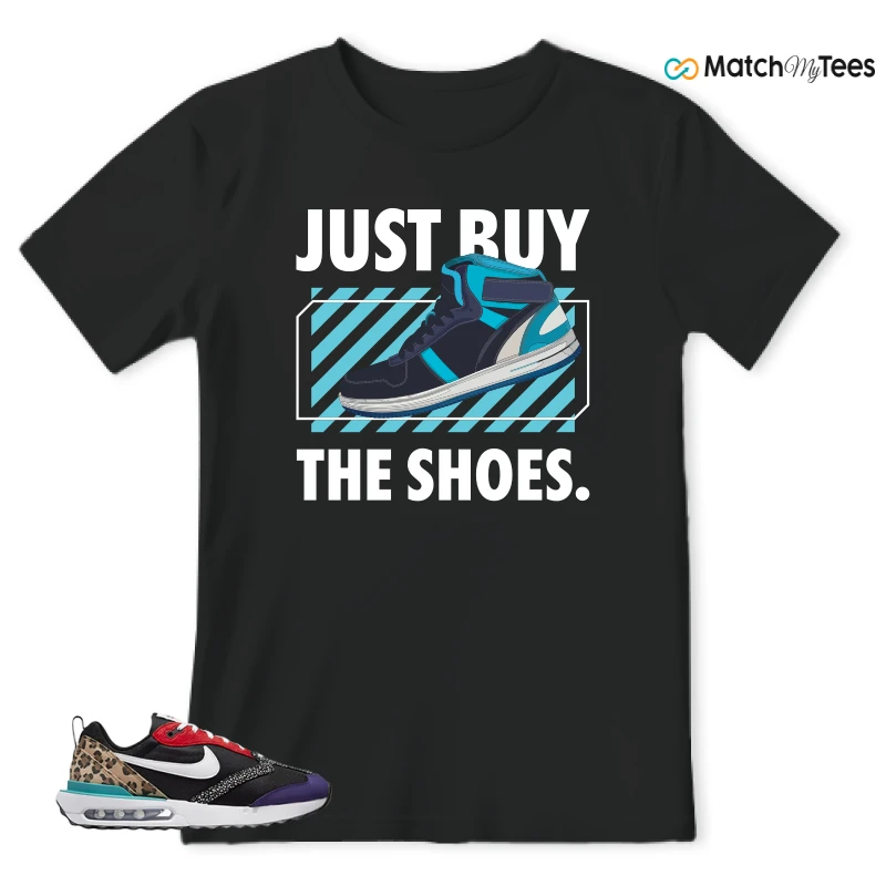 NIKE AIR MAX DAWN SE BLACK SAFARI ANIMAL (WOMEN'S) SNEAKER Matching Tees t-shirt