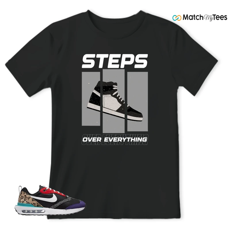 NIKE AIR MAX DAWN SE BLACK SAFARI ANIMAL (WOMEN'S) SNEAKER Matching Tees t-shirt