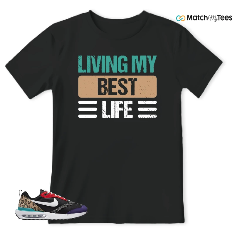 NIKE AIR MAX DAWN SE BLACK SAFARI ANIMAL (WOMEN'S) SNEAKER Matching Tees t-shirt