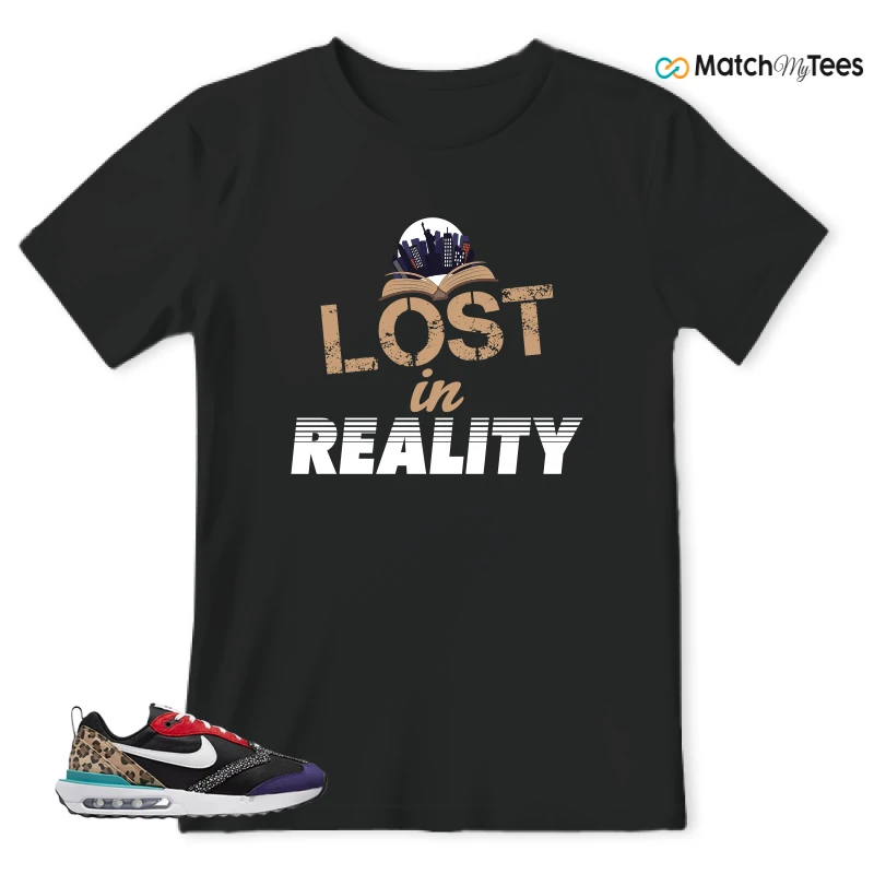 NIKE AIR MAX DAWN SE BLACK SAFARI ANIMAL (WOMEN'S) SNEAKER Matching Tees t-shirt