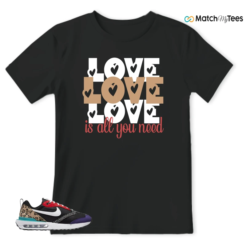 NIKE AIR MAX DAWN SE BLACK SAFARI ANIMAL (WOMEN'S) SNEAKER Matching Tees t-shirt