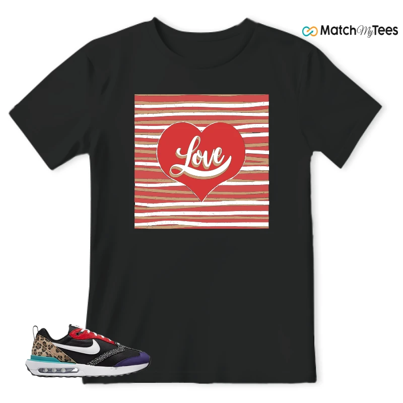 NIKE AIR MAX DAWN SE BLACK SAFARI ANIMAL (WOMEN'S) SNEAKER Matching Tees t-shirt