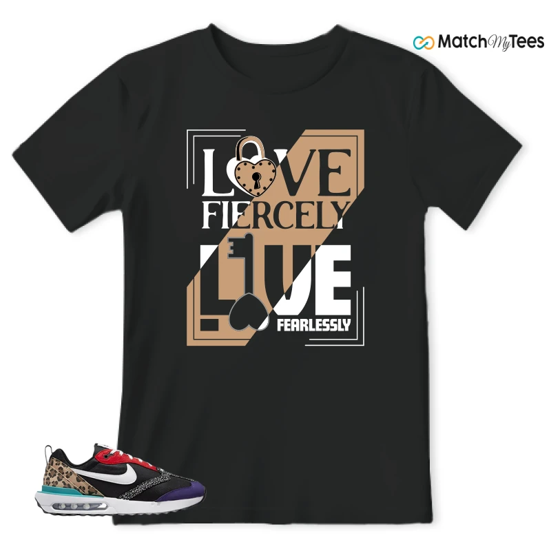 NIKE AIR MAX DAWN SE BLACK SAFARI ANIMAL (WOMEN'S) SNEAKER Matching Tees t-shirt