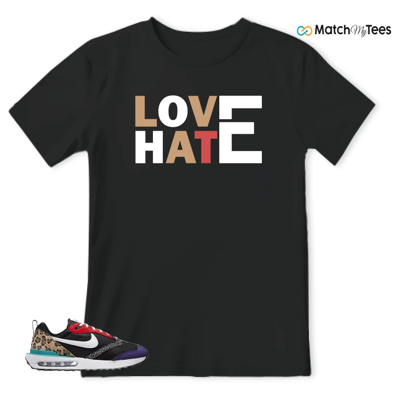 NIKE AIR MAX DAWN SE BLACK SAFARI ANIMAL (WOMEN'S) SNEAKER Matching Tees t-shirt
