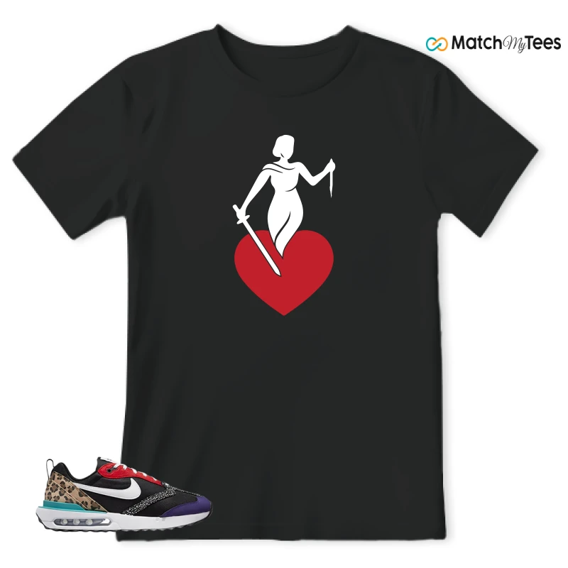 NIKE AIR MAX DAWN SE BLACK SAFARI ANIMAL (WOMEN'S) SNEAKER Matching Tees t-shirt