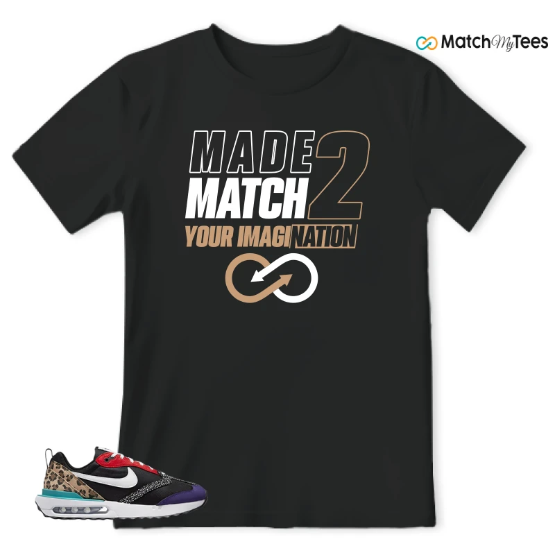 NIKE AIR MAX DAWN SE BLACK SAFARI ANIMAL (WOMEN'S) SNEAKER Matching Tees t-shirt