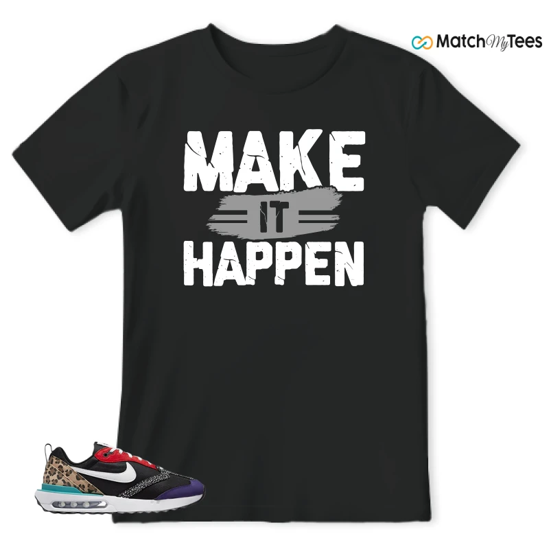 NIKE AIR MAX DAWN SE BLACK SAFARI ANIMAL (WOMEN'S) SNEAKER Matching Tees t-shirt