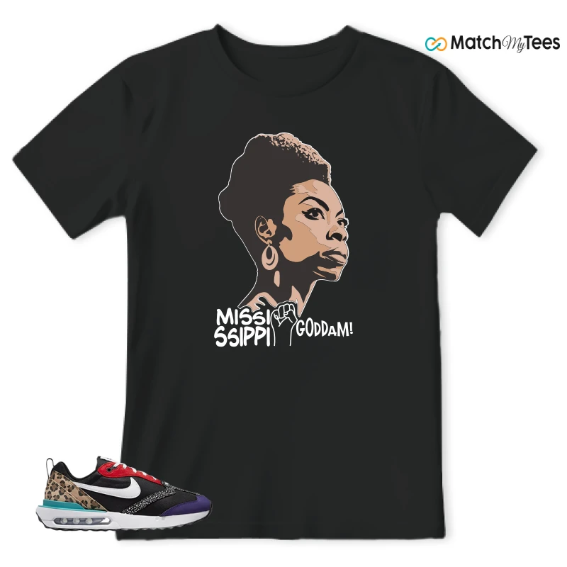 NIKE AIR MAX DAWN SE BLACK SAFARI ANIMAL (WOMEN'S) SNEAKER Matching Tees t-shirt