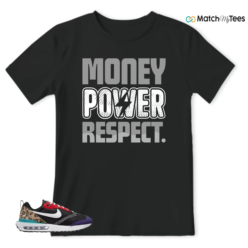 NIKE AIR MAX DAWN SE BLACK SAFARI ANIMAL (WOMEN'S) SNEAKER Matching Tees t-shirt