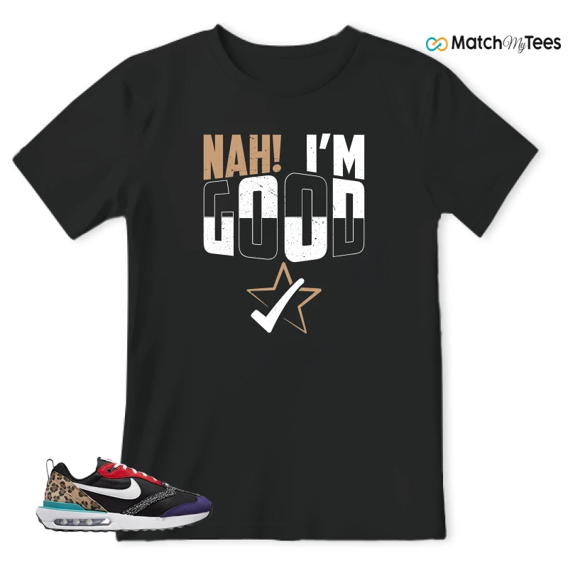 NIKE AIR MAX DAWN SE BLACK SAFARI ANIMAL (WOMEN'S) SNEAKER Matching Tees t-shirt